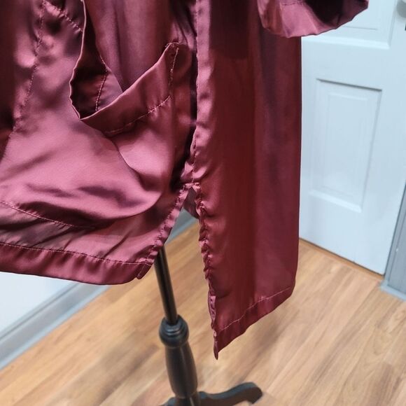 MELISSA McCarthy for Seven7 Satin Hi-Lo Pullover Blouse - Picture 4 of 6